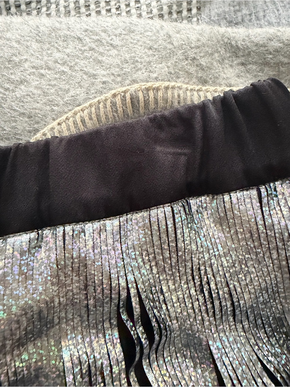 Balmain Black Holographic Pleated Pull-On Maxi Skirt - Picture 8 of 8